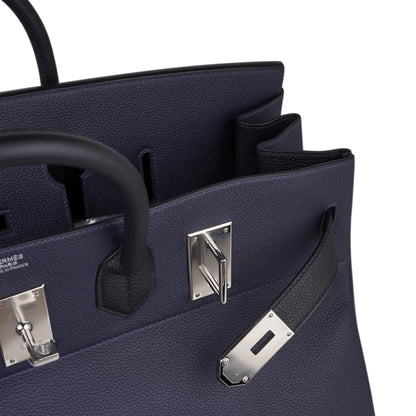 Birkin 50 HAC Bi-Colour Blue Nuit and Black Bag