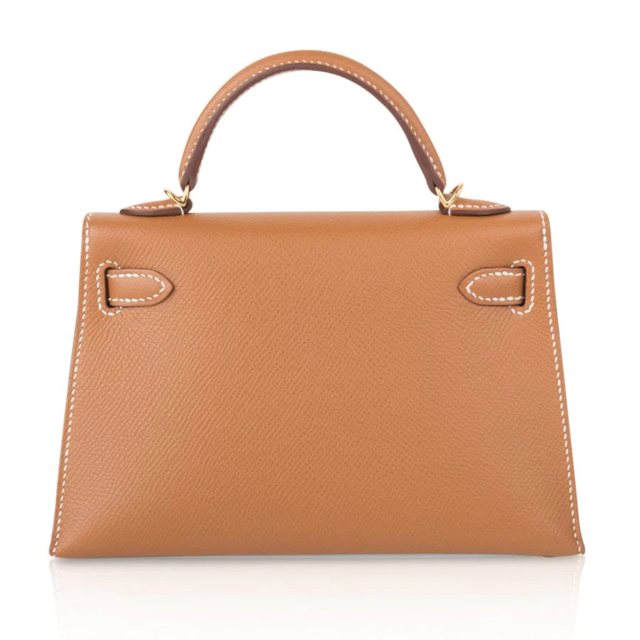 Mini Kelly 20 Sellier Gold Epsom Leather Bag