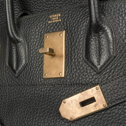 Birkin 50 HAC Black Fjord Leather Bag