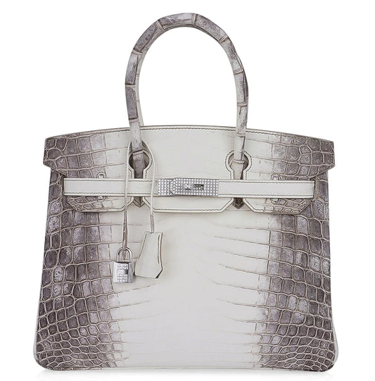 Birkin 30 Diamond Himalaya Blanc Matte Niloticus Crocodile Bag