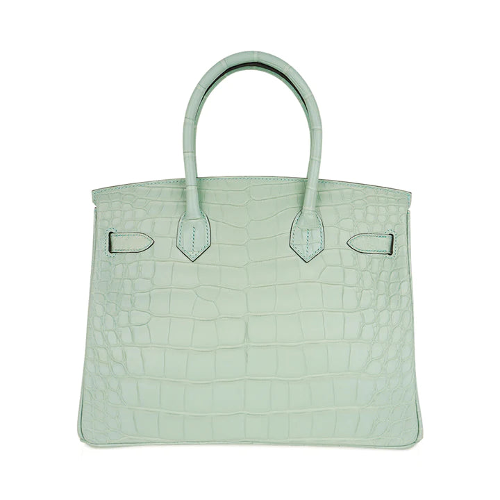 Birkin 30 Vert D'eau Matte Alligator Bag