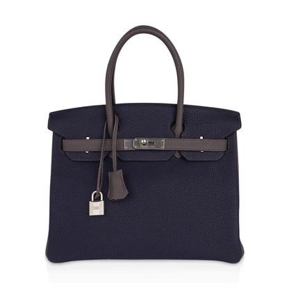 Birkin 30 HSS Blue Nuit & Etain Togo Leather Bag