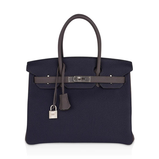 Birkin 30 HSS Blue Nuit & Etain Togo Leather Bag