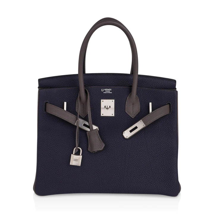 Birkin 30 HSS Blue Nuit & Etain Togo Leather Bag