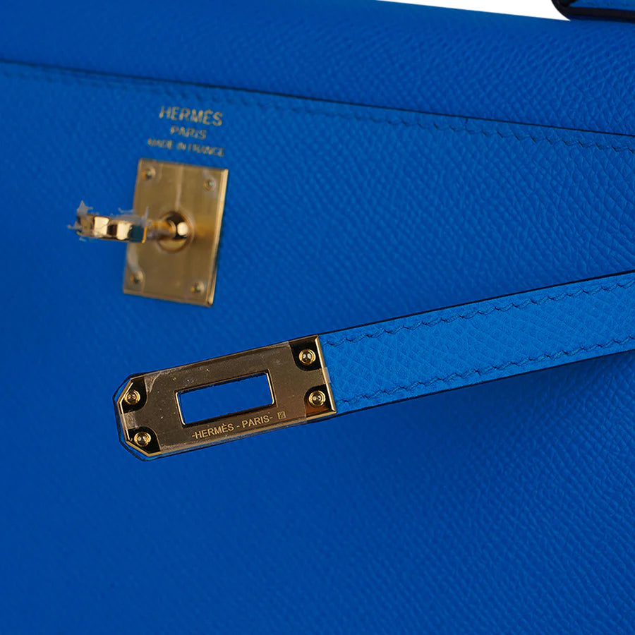 Kelly 25 Sellier Blue Frida Epsom Leather Bag