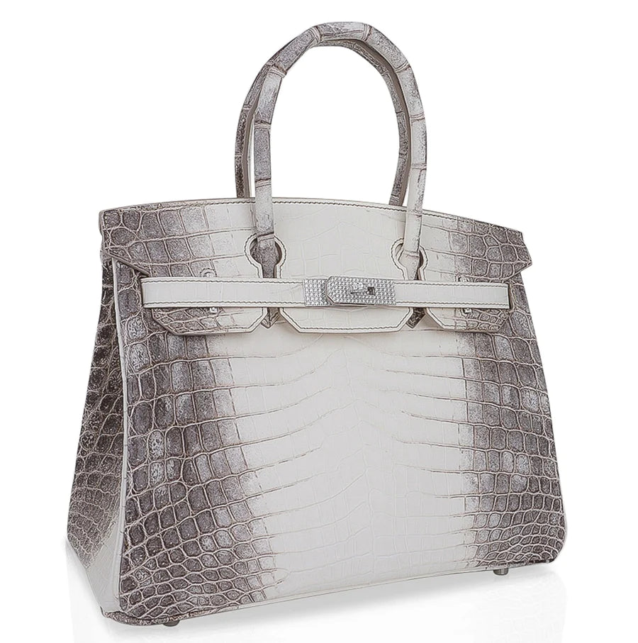 Birkin 30 Diamond Himalaya Blanc Matte Niloticus Crocodile Bag